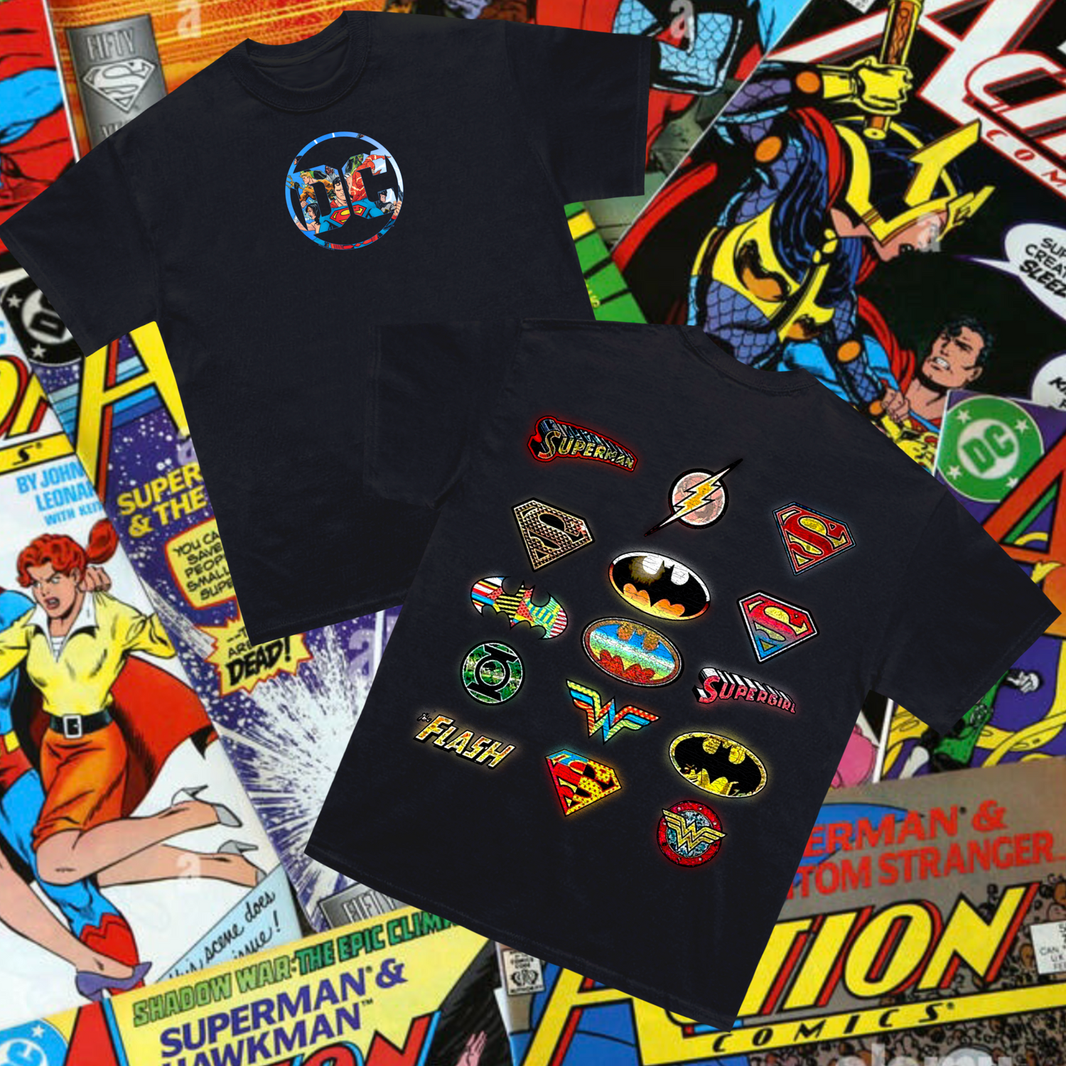 DC Logo Collage Tee