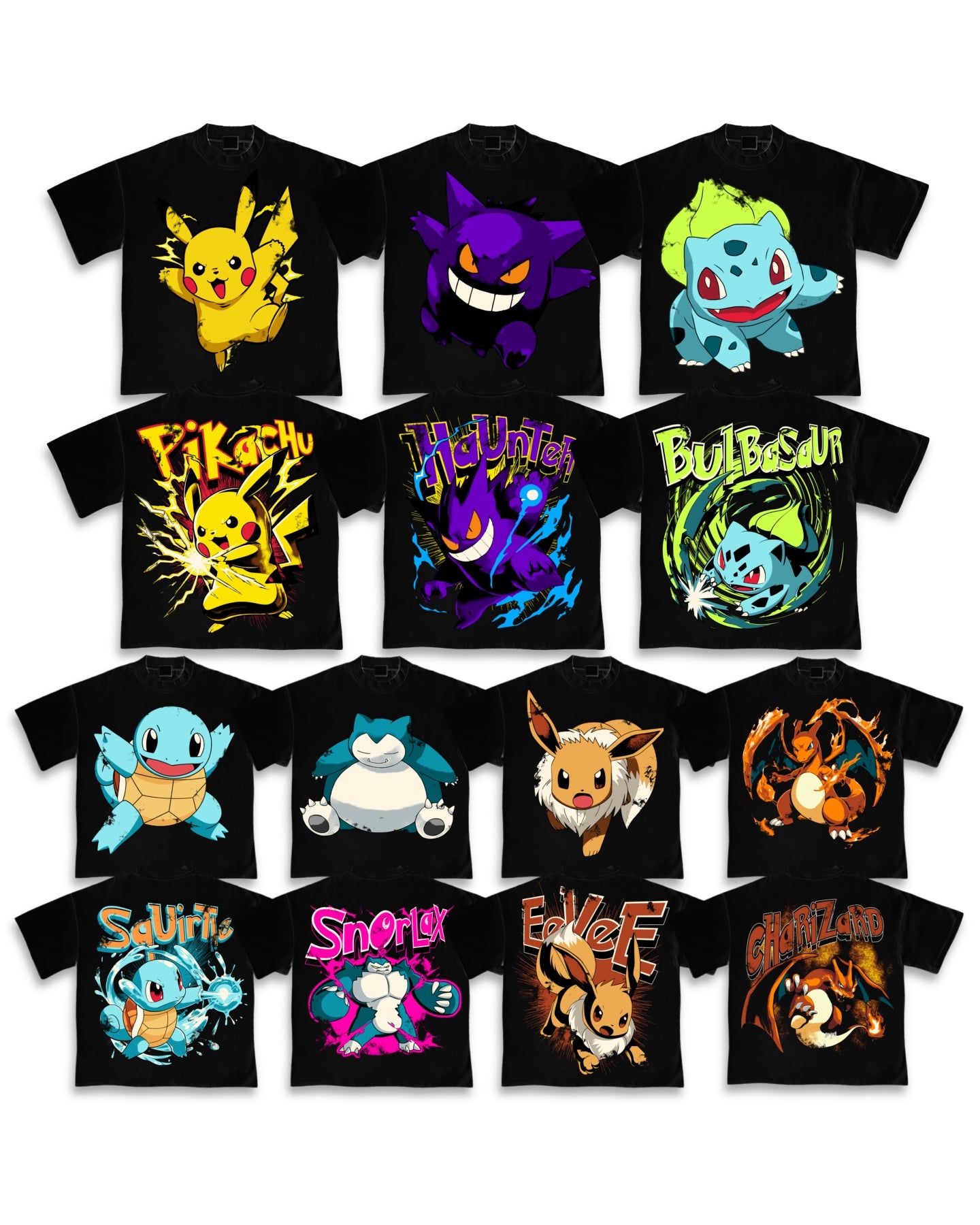 Pokémon Tees - 7 pack